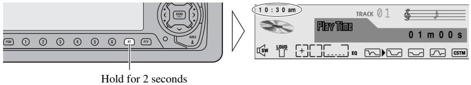 PIONEER DEH-P920R - Displaying the Time - 1