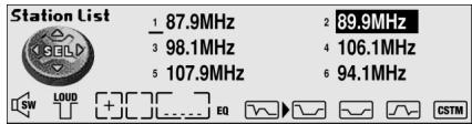 PIONEER DEH-P920R - Sélection d'une station sur la liste des stations (Station List) - 2