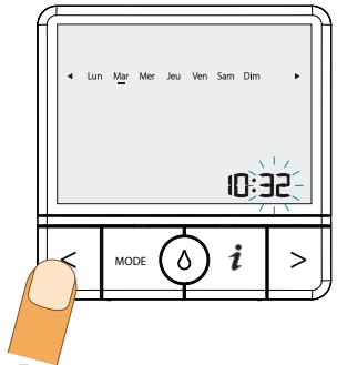 SAUTER PRODIGIO 150 L - Réglage du jour et de l'heure - 5