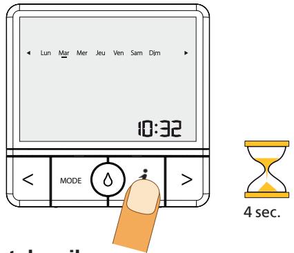 SAUTER PRODIGIO 150 L - Réglage du jour et de l'heure - 8