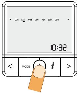 SAUTER PRODIGIO 150 L - Réglage du jour et de l'heure - 6