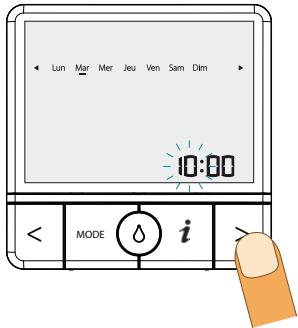 SAUTER PRODIGIO 150 L - Réglage du jour et de l'heure - 3