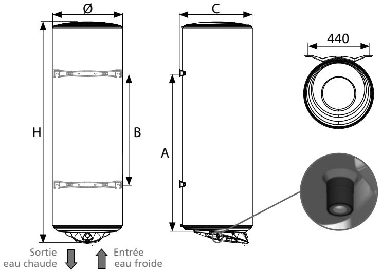 SAUTER PRODIGIO 150 L - Chauffe-eau verticaux muraux 0505 / 513 - 1