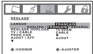 TOSHIBA 20HLV86 - Pour selectionner une langue: - 2