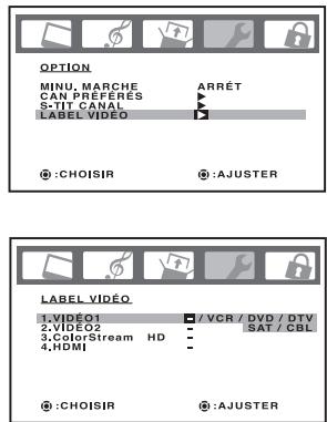 TOSHIBA 20HLV86 - Pour définitir vos propresétiquettes video: - 1