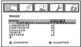 TOSHIBA 20HLV86 - Pour selectionner le mode image : - 1