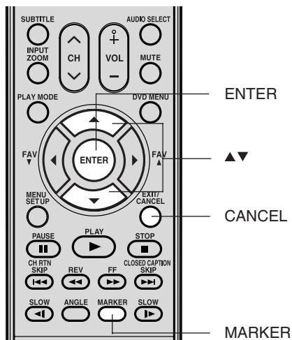 TOSHIBA 20HLV86 - Pour annuler le repere - 1