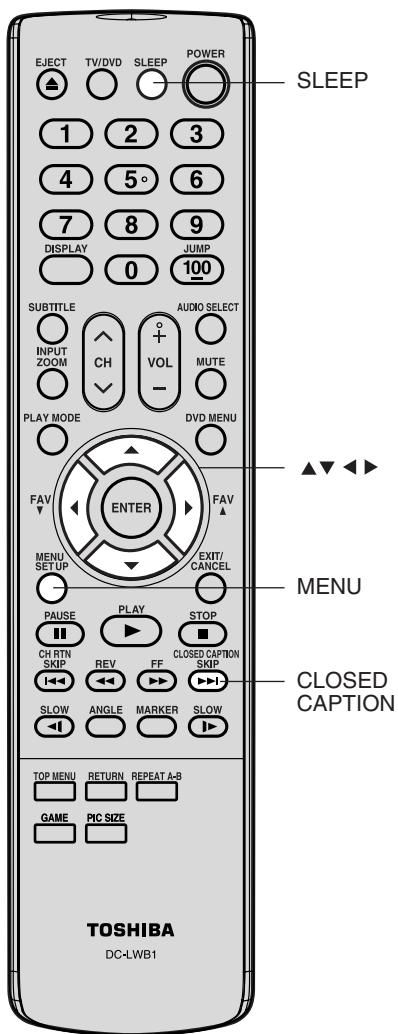 TOSHIBA 20HLV86 - Pour visualiser les sous-titres ou texte: - 2