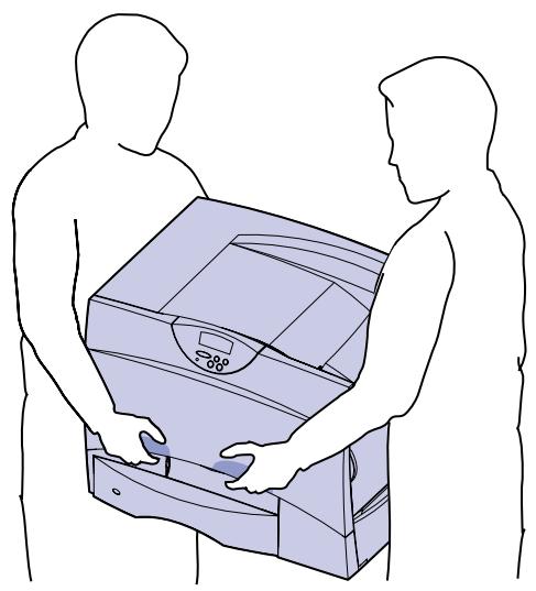 LEXMARK C750 - Positionieren des Druckers - 1
