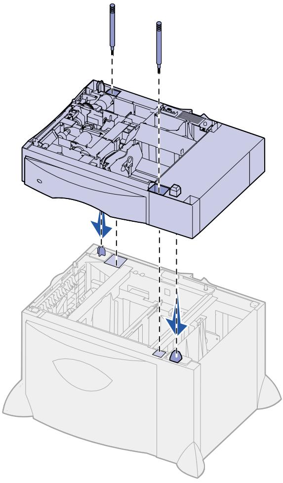 LEXMARK C750 - Installieren einer 500-Blatt-Papierzuführung - 1