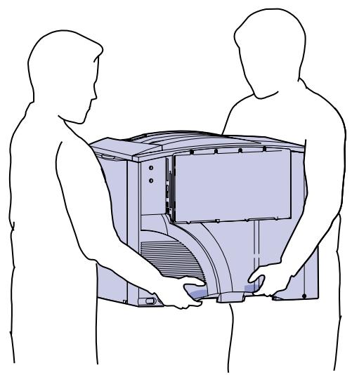 LEXMARK C750 - Positionieren des Druckers - 2