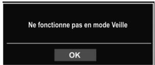 Ne fonctionne pas en mode Veille OK