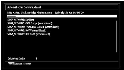 Automatischer Sendersuchlauf Bitte warten. Dies kann einige Minuten dauern. Suche digitale Kanäle: UHF 29 SIDSA_NETWORKS: Sky News SIDSA_NETWORKS: NBC Europe (verschlüsselt) SIDSA_NETWORKS: TV5MONDE EUROPE (verschlüsselt) SIDSA_NETWORKS: Dvl-TV (verschlüsselt) SIDSA_NETWORKS: BBC World (verschlüsselt) Gefundene Kanäle: 5 MINDU Sachmauf abrechen