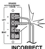 SPEAKERS RUTTER SPEAKER PERFORMANCE : 4.0" BHA M. + - - - + - RIGHT INCORRECT