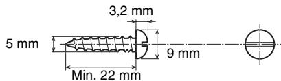 5 mm 3,2 mm 9 mm Min. 22 mm