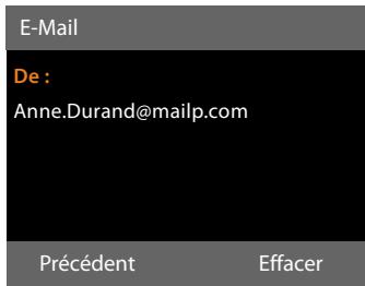 GIGASET DL500A - Consultation de l'adresse de l'expéditeur de l'e-mail - 3