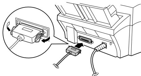 SHARP FO-2950M - Connexion du cable parallele - 3