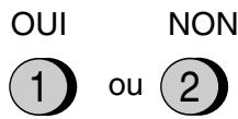 SHARP FO-2950M - Entre 1 (OUI) si l'appareil est connecté à un PBX. Entre 2 (NON) s'il est connecté à une ligne publique standard. - 1