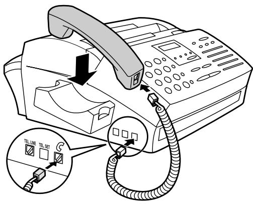 SHARP FO-2950M - Connexion du combiné - 2