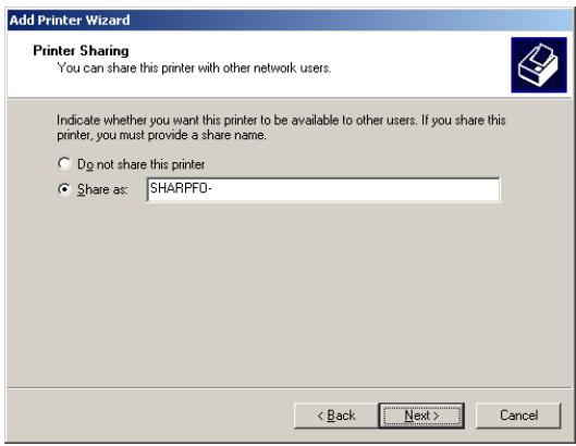 SHARP FO-DC535 - Click the Next button. - 2