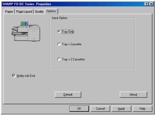 SHARP FO-DC535 - Options tab - 1