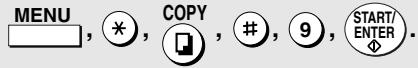 SHARP FO-DC535 - Press the following sequence of keys: - 1