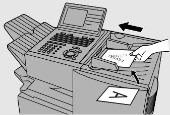 SHARP FO-DC535 - Place the document face down and push it gently into the document feeder. The top edge of the document should enter the machine first. - 1