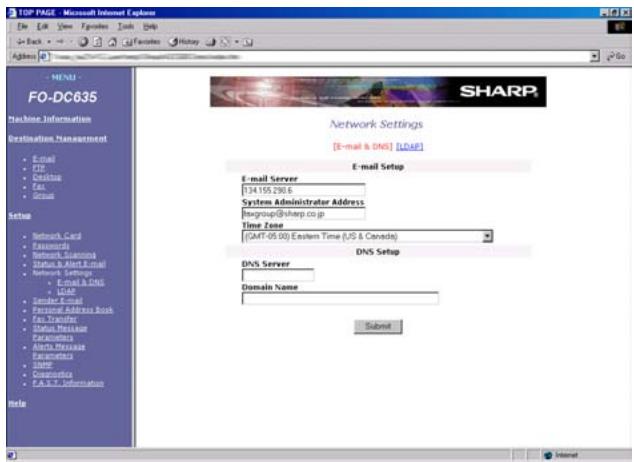 SHARP FO-DC535 - Mail server and DNS server - 1