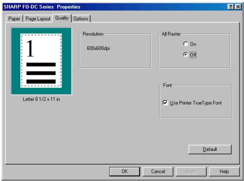 SHARP FO-DC535 - Quality tab - 1