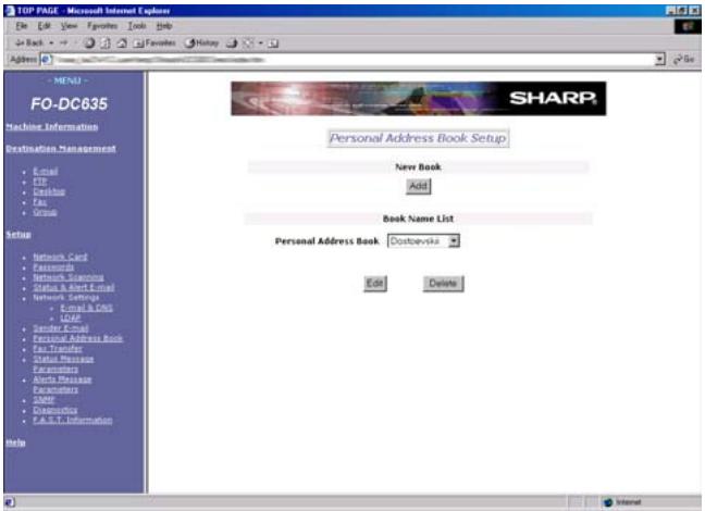 SHARP FO-DC535 - Creating personal books in the Web page - 1