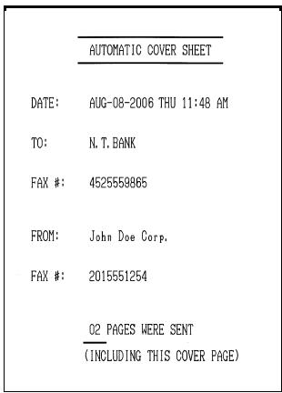 SHARP FO-DC535 - Cover Sheet - 1