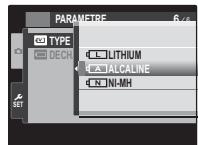 FUJIFILM HS10 - Selection du type de batterie - 1