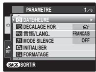FUJIFILM HS10 - Affichez le menu de configuration. - 2