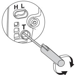 HUSQVARNA 355 RX - Einstellung der Leerlaufdrehzahl - 1
