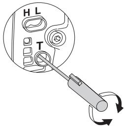 HUSQVARNA 355 RX - Réglage du régime de ralenti - 1