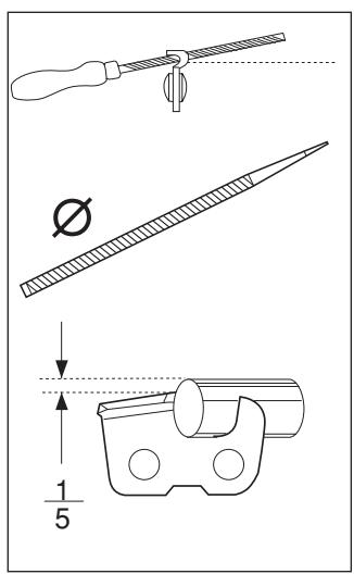 HUSQVARNA ACCESSOIRE DE SCIAGE - POSICION DE LA LIMA - 1