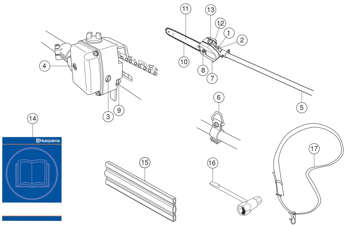 HUSQVARNA ACCESSOIRE DE SCIAGE - Supplemento de sierra, con tubo - 1