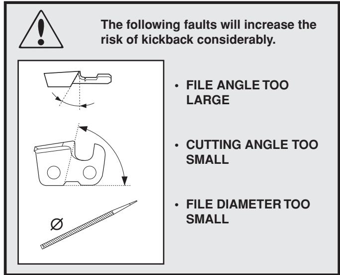 HUSQVARNA ACCESSOIRE DE SCIAGE - General information on sharpening cutting teeth - 4