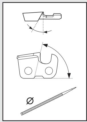 HUSQVARNA ACCESSOIRE DE SCIAGE - POSICION DE LA LIMA - 4