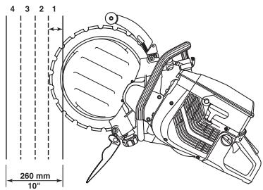 HUSQVARNA K 960 RING - Profondeur de coupe - 1