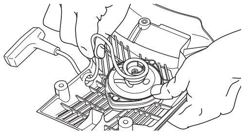 HUSQVARNA K 960 RING - Remplacement d'une corde de lanceur rompue ou usée - 6