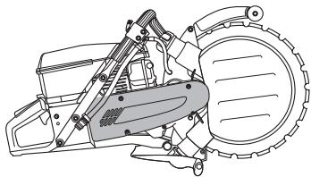 HUSQVARNA K 960 RING - Tension de courroie/remplacement de la courroie d'entraînement - 4