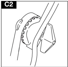Line drawing of a hand gripping a mechanical component (no text or symbols)