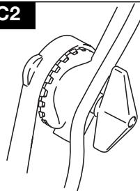 Line drawing of a hand gripping a mechanical component (no text or symbols)