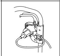 Line drawing of a mechanical device with lever and handle (no text or symbols)