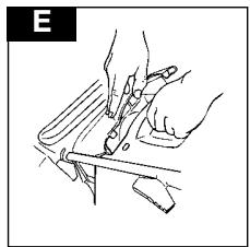 Line drawing of hands using a tool to cut or mark a piece of material (no text or symbols)