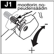 J1 moottorin no- peudensäädin -