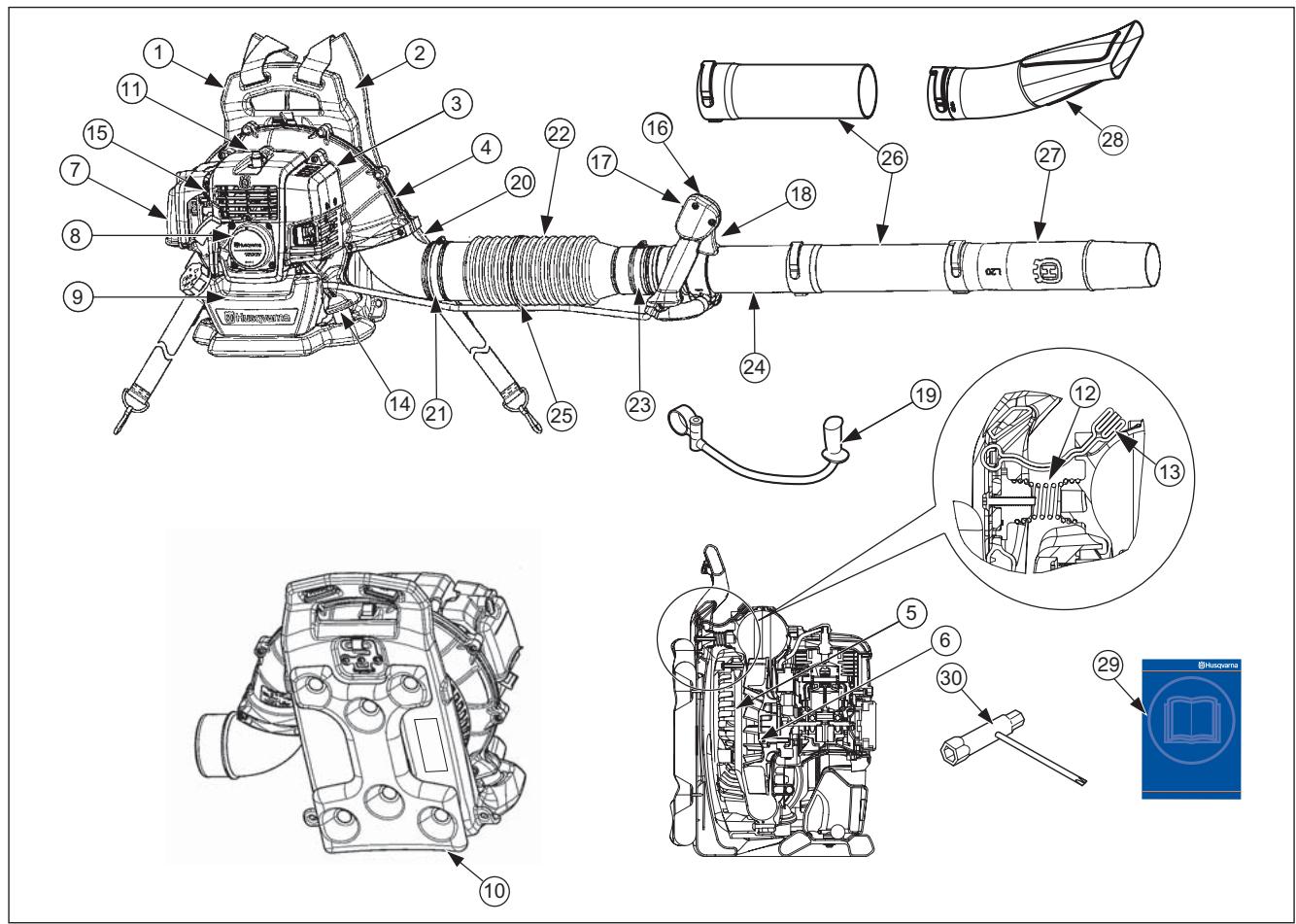 HUSQVARNA 350BT - Quels sont les composant? - 1