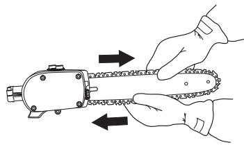 HUSQVARNA PA 1100 - Montage du guide-chaine et de la chaine - 4
