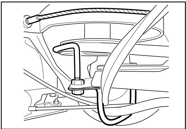 HUSQVARNA RIDER PROFLEX 21 II - Réglage du câble de la transmission hydrostatique - 3